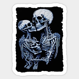 Kissing Skeletons Sticker